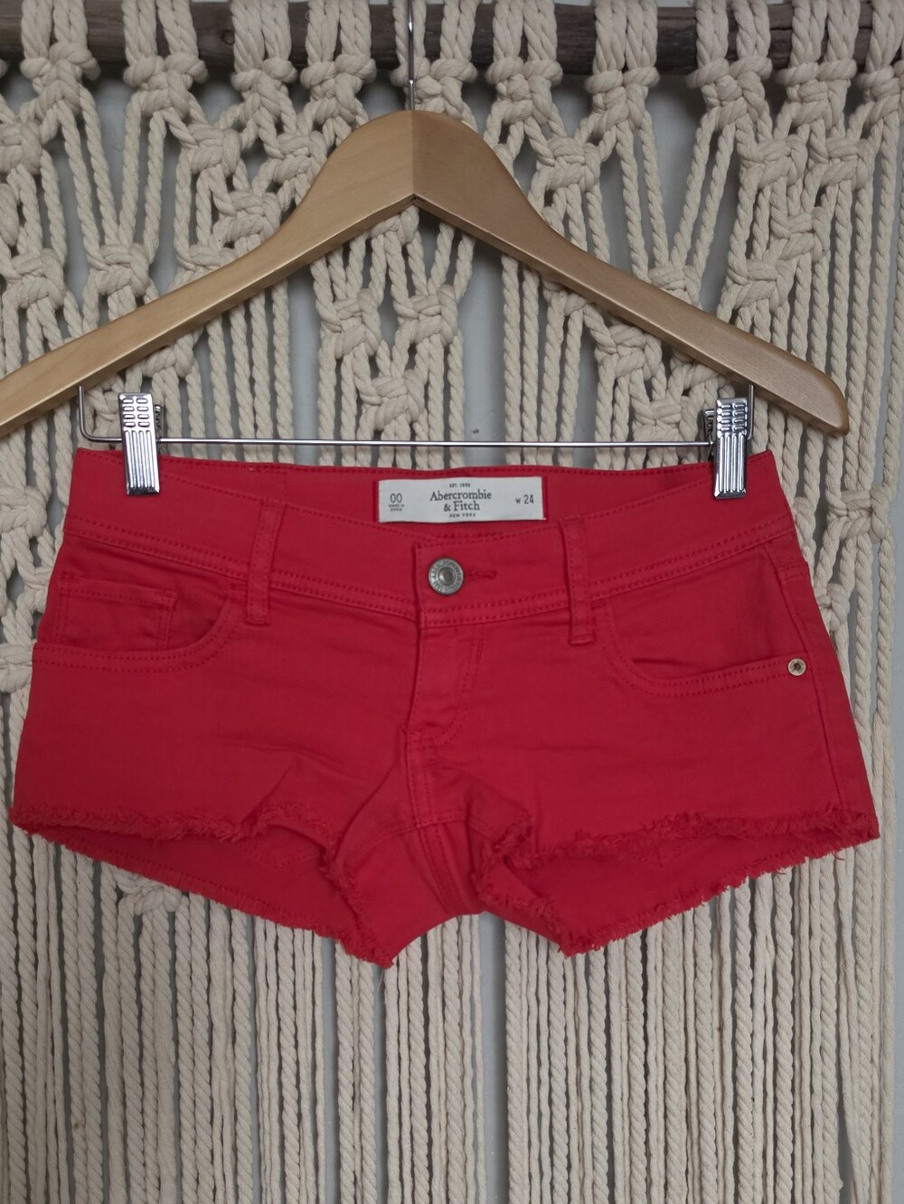 Abercrombie & Fitch Mini Short Bright Red